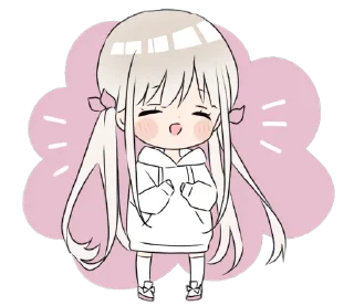🤗 emoji hoodiegirl(White) Telegram sticker 4 of 40