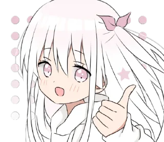 👍 emoji hoodiegirl(White) Telegram sticker 11 of 40