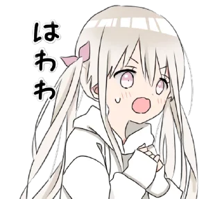 😩 emoji hoodiegirl(White) Telegram sticker 9 of 40
