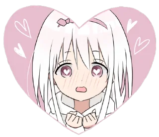 😍 emoji hoodiegirl(White) Telegram sticker 17 of 40