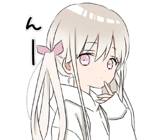 🤔 emoji hoodiegirl(White) Telegram sticker 18 of 40