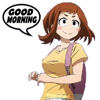 🛏 emoji OCHAKO URARAKA @STIKERFORALL Telegram sticker 21 of 45