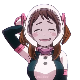 😆 emoji OCHAKO URARAKA @STIKERFORALL Telegram sticker 9 of 45