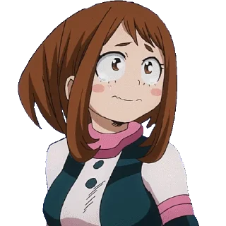 🙃 emoji OCHAKO URARAKA @STIKERFORALL Telegram sticker 17 of 45