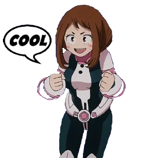🆒 emoji OCHAKO URARAKA @STIKERFORALL Telegram sticker 11 of 45