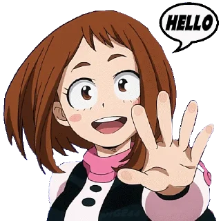 👋 emoji OCHAKO URARAKA @STIKERFORALL Telegram sticker 3 of 45