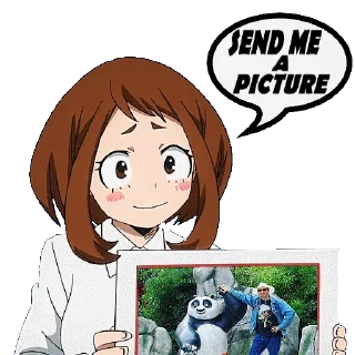 🤳 emoji OCHAKO URARAKA @STIKERFORALL Telegram sticker 23 of 45