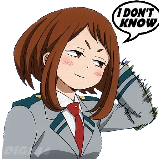 👐 emoji OCHAKO URARAKA @STIKERFORALL Telegram sticker 19 of 45