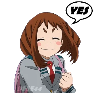 👍 emoji OCHAKO URARAKA @STIKERFORALL Telegram sticker 1 of 45