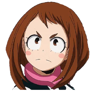 😒 emoji OCHAKO URARAKA @STIKERFORALL Telegram sticker 24 of 45