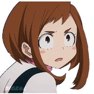 😮 emoji OCHAKO URARAKA @STIKERFORALL Telegram sticker 18 of 45