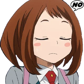 👎 emoji OCHAKO URARAKA @STIKERFORALL Telegram sticker 10 of 45