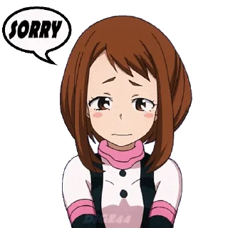 😰 emoji OCHAKO URARAKA @STIKERFORALL Telegram sticker 8 of 45