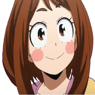 😁 emoji OCHAKO URARAKA @STIKERFORALL Telegram sticker 22 of 45