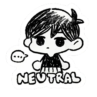 😐 emoji Omоri 👁‍🗨 Telegram sticker 1 of 47