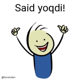 👍 emoji Said @Qonshubot Telegram sticker 20 of 31