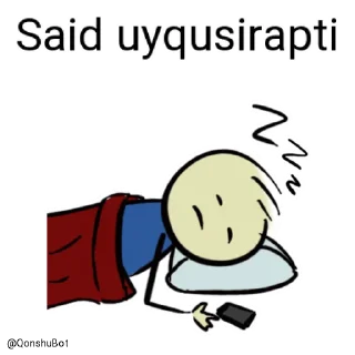😴 emoji Said @Qonshubot Telegram sticker 17 of 31