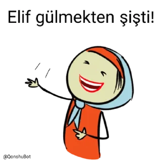 🤣 emoji Elif @Qonshubot Telegram sticker 23 of 31