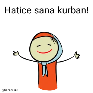 🤗 emoji Hatice @Qonshubot Telegram sticker 18 of 32