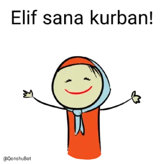 🤗 emoji Elif @Qonshubot Telegram sticker 18 of 31