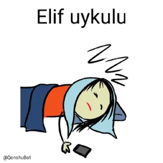 😴 emoji Elif @Qonshubot Telegram sticker 17 of 31