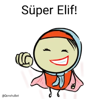 😎 emoji Elif @Qonshubot Telegram sticker 6 of 31