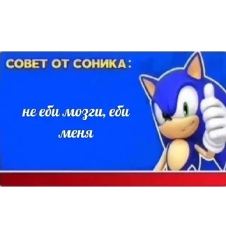 Sticker from СОВЕТ ОТ СОНИКА👍