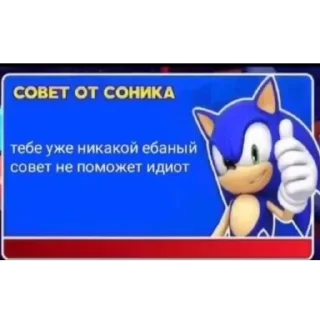 Sticker from СОВЕТ ОТ СОНИКА👍