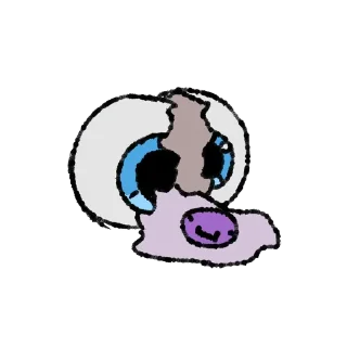 🥲 emoji Eggchan 🪽 Telegram sticker 7 of 15