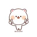 ✌️ emoji Baby TuaGom @BearCouple @MochaStickers Telegram sticker 4 of 7