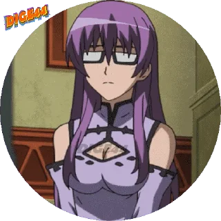 ☹️ emoji @STIKERFORALL AKAME GA KILL PHOTO CIRCLE Telegram sticker 23 of 50