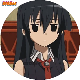 🥹 emoji @STIKERFORALL AKAME GA KILL PHOTO CIRCLE Telegram sticker 6 of 50