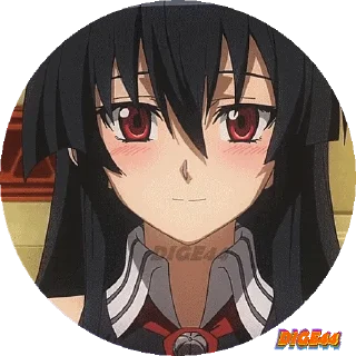 ☺️ emoji @STIKERFORALL AKAME GA KILL PHOTO CIRCLE Telegram sticker 7 of 50