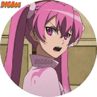 😑 emoji @STIKERFORALL AKAME GA KILL PHOTO CIRCLE Telegram sticker 1 of 50