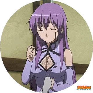🤓 emoji @STIKERFORALL AKAME GA KILL PHOTO CIRCLE Telegram sticker 10 of 50