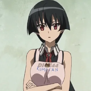 ❓ emoji @STIKERFORALL AKAME GA KILL PHOTO STICKERS Telegram sticker 18 of 50