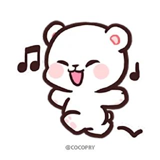 💃 emoji Milk & Mocha Emoji-@MochaStickers Telegram sticker 5 of 80