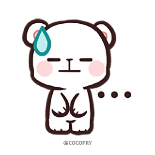 😑 emoji Milk & Mocha Emoji-@MochaStickers Telegram sticker 21 of 80