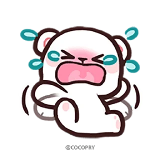 😭 emoji Milk & Mocha Emoji-@MochaStickers Telegram sticker 24 of 80