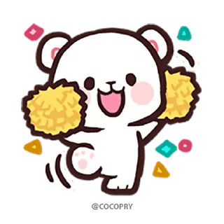 🥳 emoji Milk & Mocha Emoji-@MochaStickers Telegram sticker 20 of 80