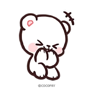 😂 emoji Milk & Mocha Emoji-@MochaStickers Telegram sticker 9 of 80