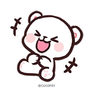 🤣 emoji Milk & Mocha Emoji-@MochaStickers Telegram sticker 10 of 80