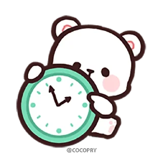 🕰 emoji Milk & Mocha Emoji-@MochaStickers Telegram sticker 16 of 80