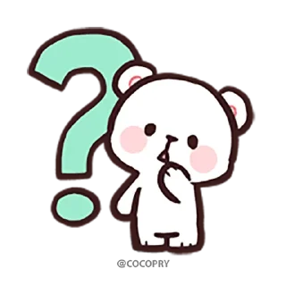 🤔 emoji Milk & Mocha Emoji-@MochaStickers Telegram sticker 12 of 80