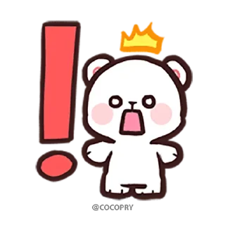 😱 emoji Milk & Mocha Emoji-@MochaStickers Telegram sticker 11 of 80