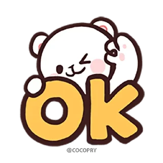 👌 emoji Milk & Mocha Emoji-@MochaStickers Telegram sticker 7 of 80