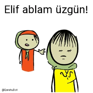 😓 emoji Perinaz kuzum ve Elif ablam @Qonshubot Telegram sticker 10 of 31