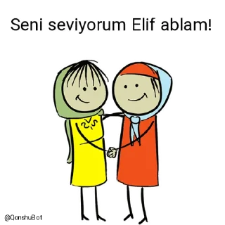❤️ emoji Perinaz kuzum ve Elif ablam @Qonshubot Telegram sticker 17 of 31