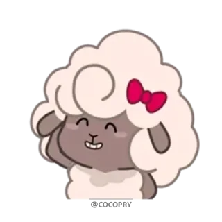 😅 emoji Sherly Cute Sheep☺️@MochaStickers Telegram sticker 23 of 40