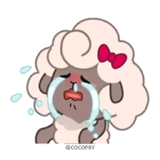😭 emoji Sherly Cute Sheep☺️@MochaStickers Telegram sticker 16 of 40